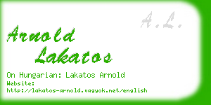 arnold lakatos business card